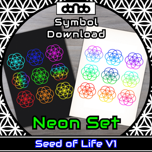 600x004 - Seed of Life V1 Neon - Bild 1