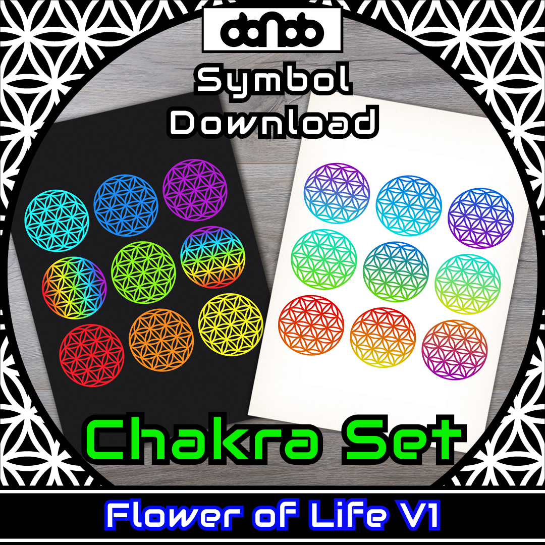 600x006 - Flower of Life V1 Chakra - Bild 1
