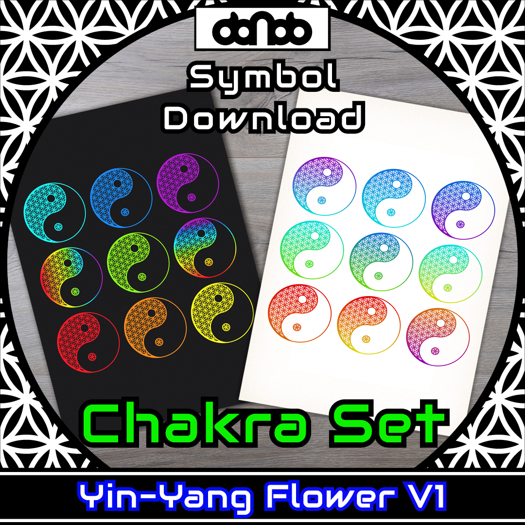 600x030 - Yin-Yang Flower V1 Chakra - Bild 1