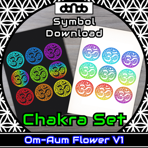 600x034 - Om-Aum Flower V1 Chakra - Bild 1