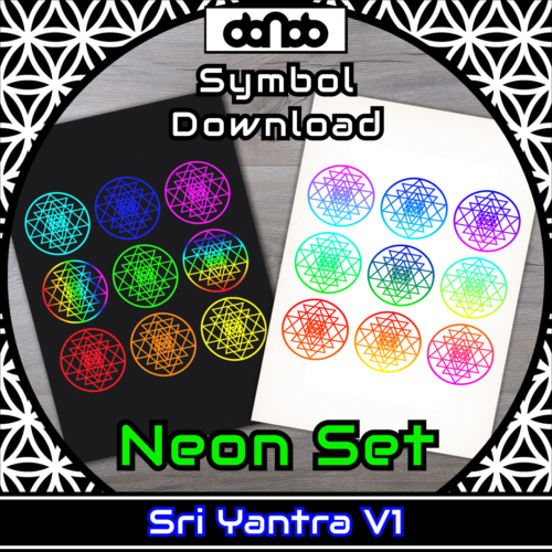 601x016 - Sri Yantra V1 Neon - Bild 1