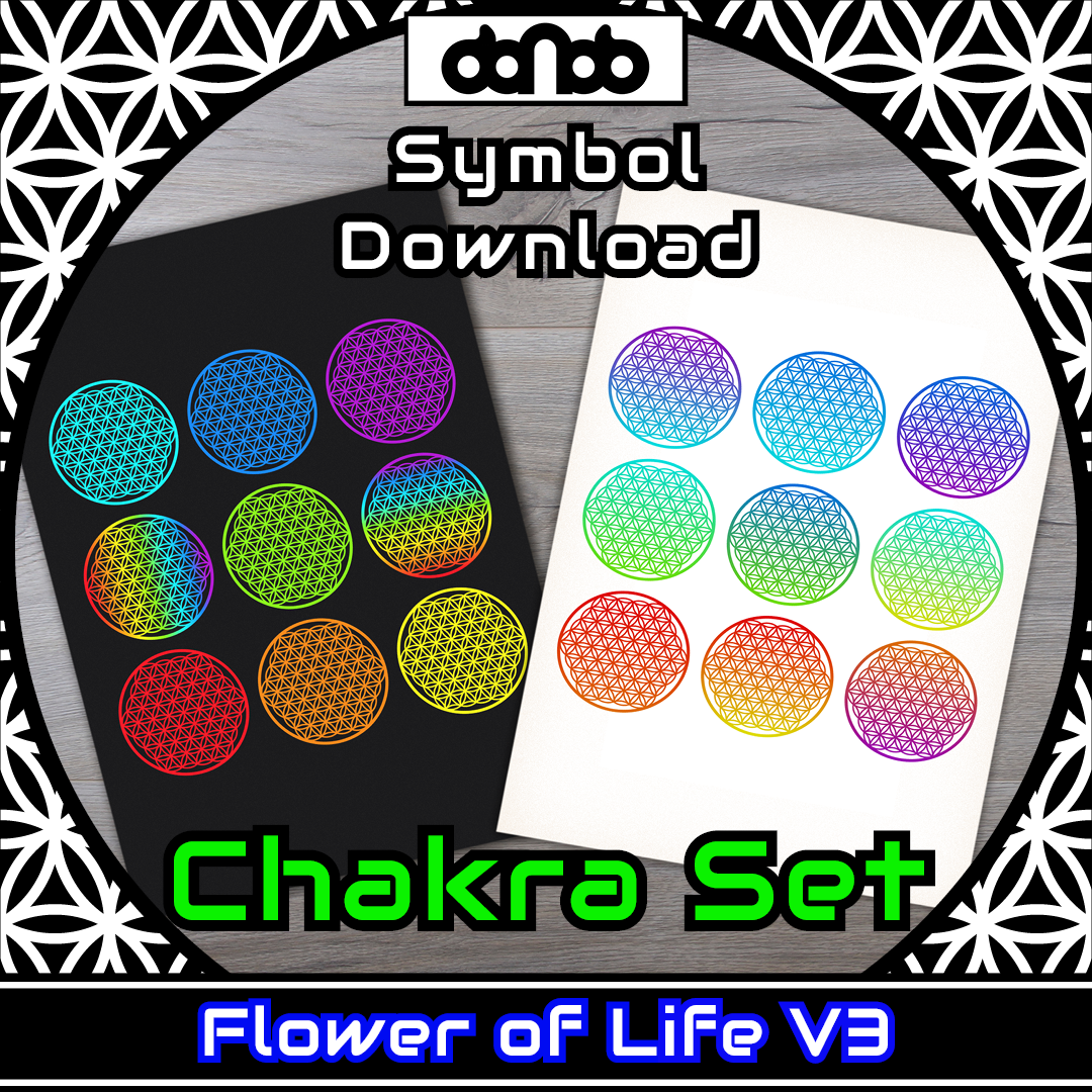 600x046 - Flower of Life V3 Chakra - Bild 1